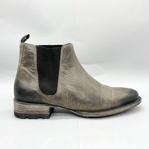Freebird Mens 8 Graham Chelsea Boots Gray Distressed Burnished Leather Western